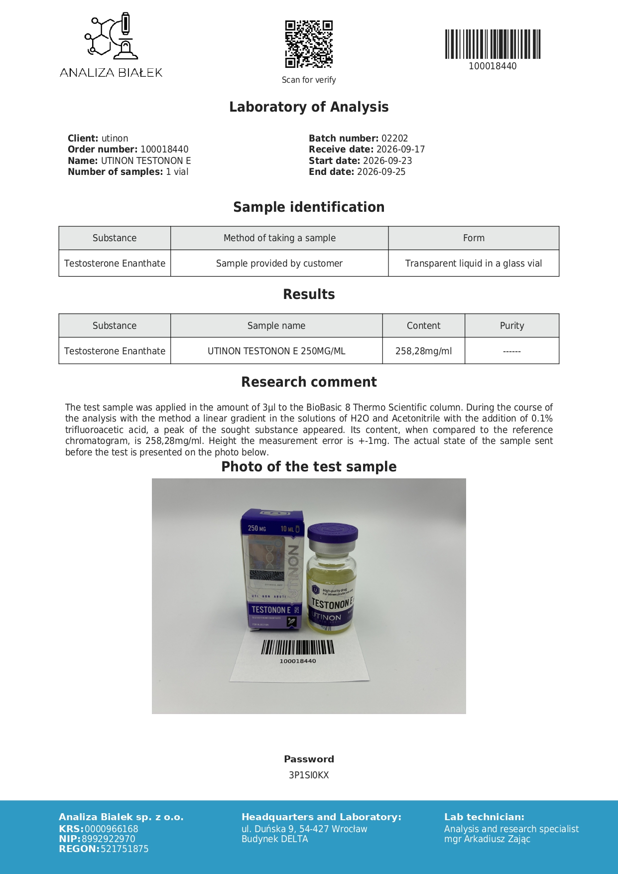 Testonon E - Testosterone Enanthate 250 mg - 10 ml - immagine 4